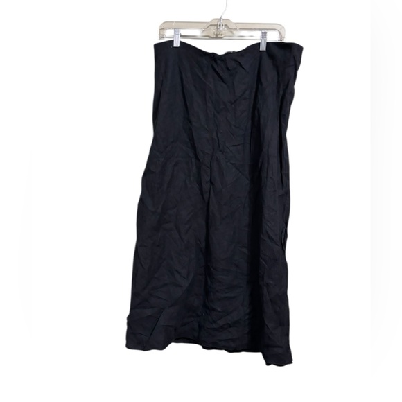 JCREW SZ XL Gwyneth slip skirt in linen black - Picture 4 of 6